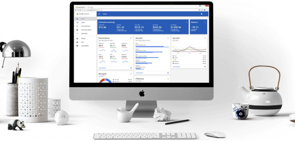 AdSense deductions Dashboard