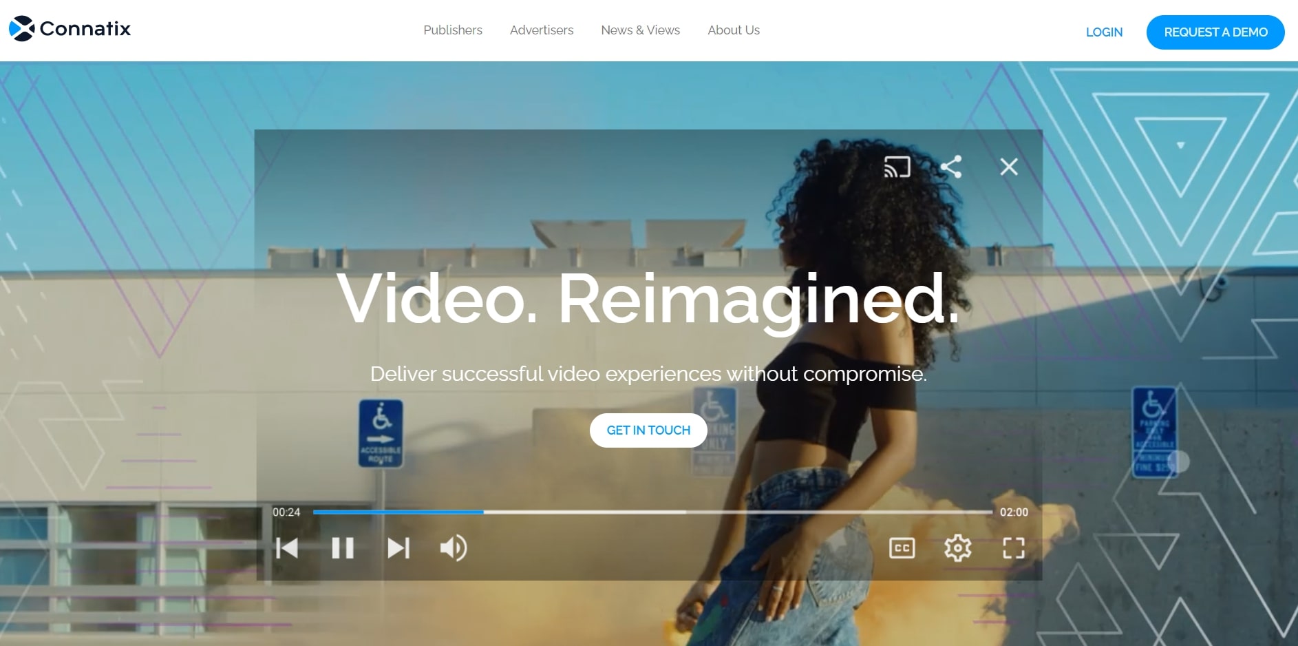 Connatix homepage: Video. Reimagined.