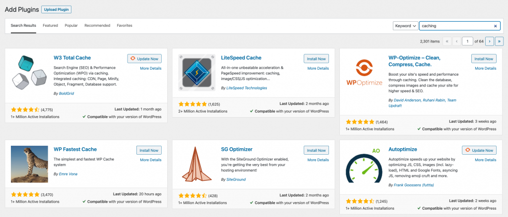 Wordpress plugins to improve First Contentful Paint (FCP) Score