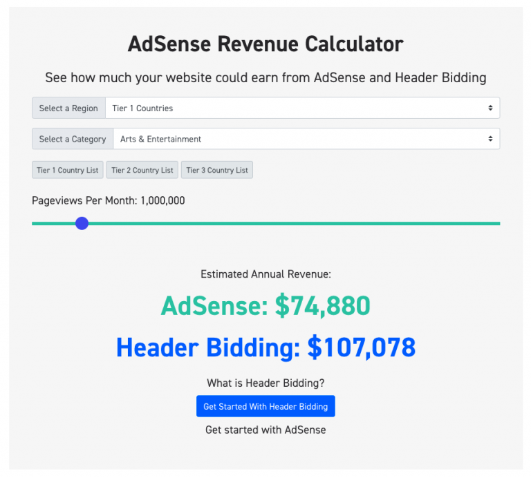 Money Calculator,  Estimated Earnings Tool