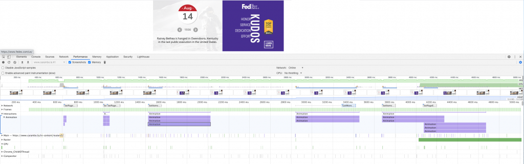 Google developer console showing performance of interactive ads units