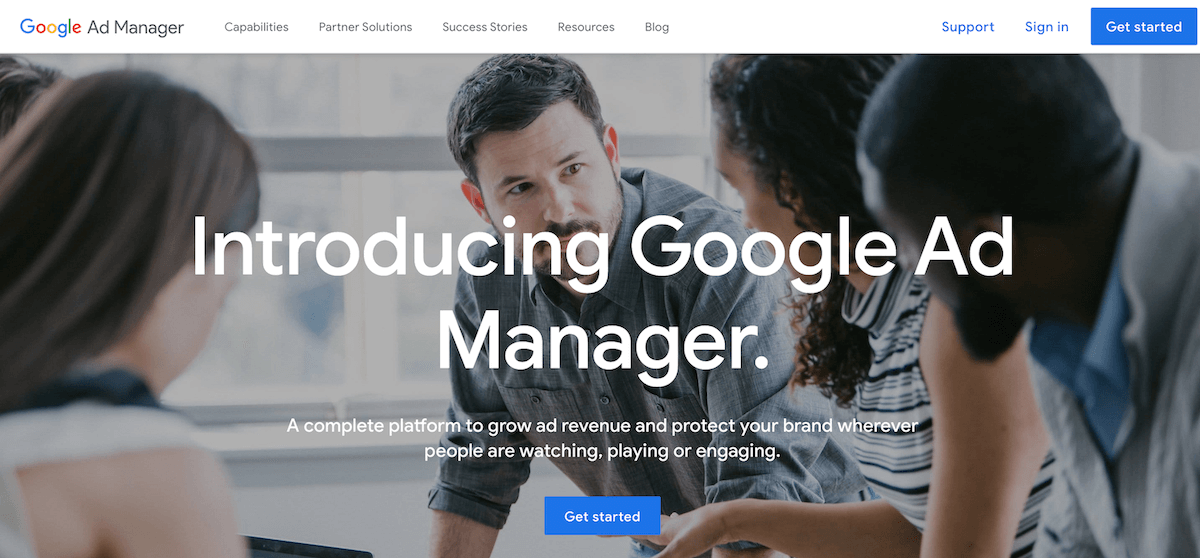 Google Ad Manager (AdX) homepage: A complete platform to grow ad revenue and protect your brand wherever people are engaging